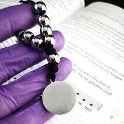 Taschenrosenkranz, Fingerrosenkranz,katholischer Rosenkranz, Edelstahl