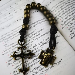 Taschenrosenkranz, Fingerrosenkranz,katholischer Rosenkranz, Metall