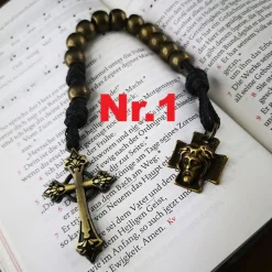 Taschenrosenkranz, Fingerrosenkranz,katholischer Rosenkranz, Metall