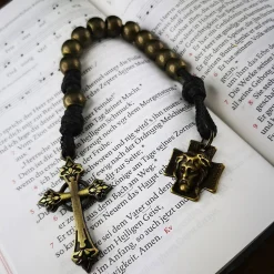 Taschenrosenkranz, Fingerrosenkranz,katholischer Rosenkranz, Metall