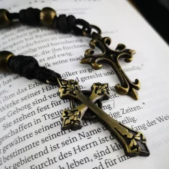 Taschenrosenkranz, Fingerrosenkranz,katholischer Rosenkranz, Metall