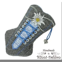 Taschentüchertasche - KORSETT - für Taschentücher oder ein kleines Handy, Tatüta, Trachten, aus Wollstoff, Farbwahl, Oktoberfest