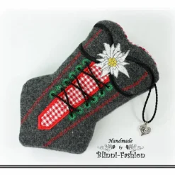 Taschentüchertasche - KORSETT - für Taschentücher oder ein kleines Handy, Tatüta, Trachten, aus Wollstoff, Farbwahl, Oktoberfest