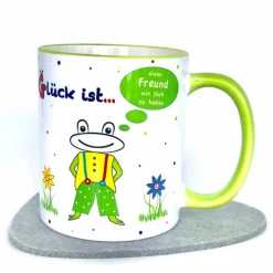Tasse bester Freund mit Spruch: Glück ist, einen Freund wie dich zu haben