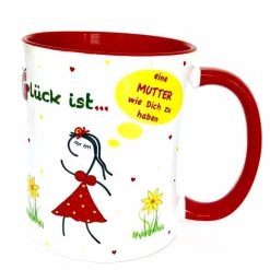 Tasse für Mama mit Spruch: Glück ist eine Mutter wie Dich zu haben, original Glückstassen aus dem Taunus