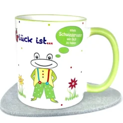 Tasse für Schwiegervater, Tasse mit Sprich, Glück ist einen Schwiegervater wie Dich zu haben