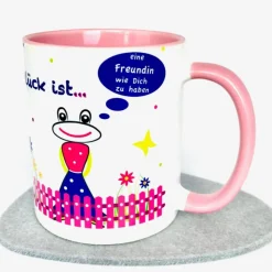 Tasse Freundin mit Frosch, Glück ist eine Freundin wie Dich zu haben