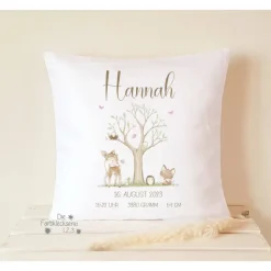 Tasse Kind personalisiert, Geschenk Geburtstag mit Namen, Kindertasse Waldtiere, Namenstasse Baum Reh Igel, Tasse Boho
