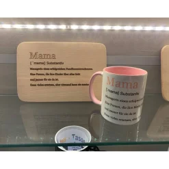 Tasse mit Frühstücksbrettchen Set