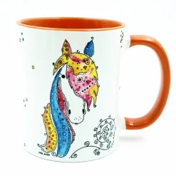 Tasse Pferd personalisiert, Geschenk-Idee Pferde-Mensch, Funny-Art Aquarell Illustration