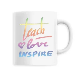Tasse Teach Love Inspire bunt