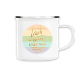 Tasse Teach Love Inspire Pastell Regenbogen