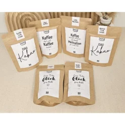 Tasse wundervoller Mensch Herz Geschenkset mit Kaffee Tee Trinkschokolade Geschenk Set