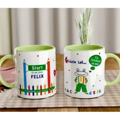 Tasse zur Einschulung - personalisiert mit Namen - ABC Design