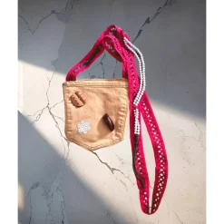 Tastbeutel, Fühlbeutel, Tasttäschchen bestickt für Demenzkranke Geschenkidee mit Herz und Duftbeutel mit Rosenbl&u