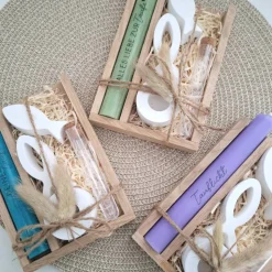 Taufe Geldgeschenk Taufgeschenk mit Fischen Kerzenhalter rund Reagenzglas Geschenkset für Mädchen und Jungen