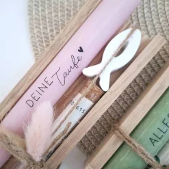 Taufe Geldgeschenk Taufgeschenk mit Fisch Reagenzglas Geschenkset für Mädchen und Jungen zur heiligen Taufe