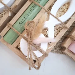 Taufe Taufgeschenk Fisch Variante 1 und Kerzenhalter rund Geschenkset für Mädchen und Jungen zur heiligen Taufe Taufkerz