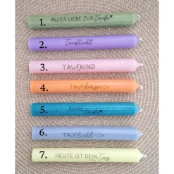 Taufe Taufgeschenk mit Kerzenhalter Fisch Geschenkset für Mädchen und Jungen zur heiligen Taufkerze