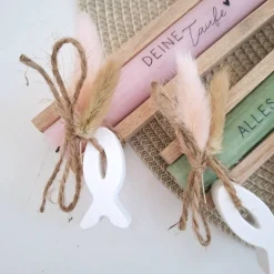 Taufe Taufgeschenk mit symbolischen Fisch Geschenkset für Mädchen und Jungen zur heiligen Taufe