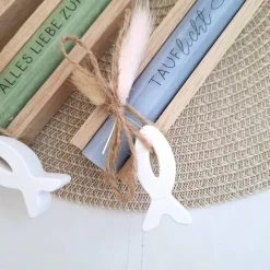 Taufe Taufgeschenk mit symbolischen Fisch Geschenkset für Mädchen und Jungen zur heiligen Taufe