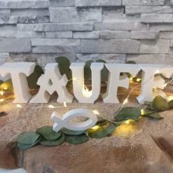 Taufe Tischdeko aus Raysin – Personalisierte Deko & Geschenkideen für Jungen & Mädchen