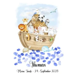 Taufgeschenk Fingerabdruckbaum Gästebuch Geburtstag, Fingerabdruck Baum