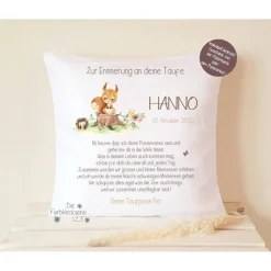 Taufgeschenk Junge Taufkissen mit Spruch Hirsch