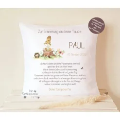 Taufgeschenk Junge Taufkissen mit Spruch Hirsch
