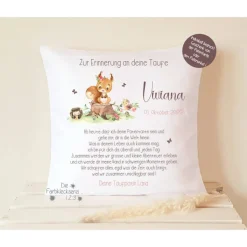 Taufgeschenk Junge Taufkissen mit Spruch Hirsch