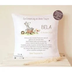 Taufgeschenk Junge Taufkissen mit Spruch Hirsch