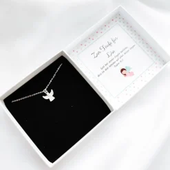 Taufgeschenk Mädchen Kette, Geschenk Taufe personalisiert, Halskette Engel, Taufkette, Taufschmuck