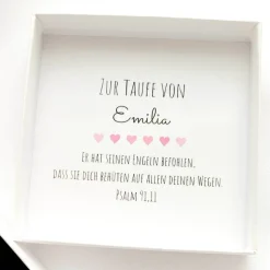 Taufgeschenk Mädchen personalisiert – Engel Halskette 925 Silber