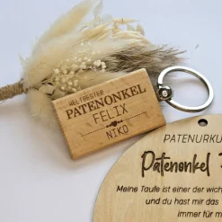 Taufgeschenk Patenonkel - personalisiertes Schild für den Patenonkel - Geschenk Patenonkel - Geschenk zur Taufe Taufpate