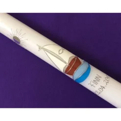 Taufkerze - Kommunionkerze - Boot - Mit Jesus in einem Boot - Mädchen - Junge - Taufe - Handarbeit - keine Folie - inkl.