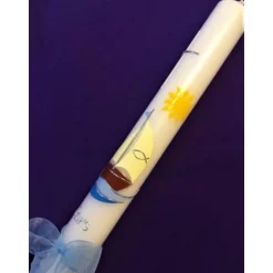 Taufkerze - Kommunionkerze - Boot - Mit Jesus in einem Boot - Mädchen - Junge - Taufe - Handarbeit - keine Folie - inkl.