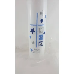 Taufkerze blau, silber