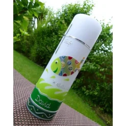 Taufkerze Fisch, Mädchen, Junge, Taufe - Handarbeit - keine Folie - inkl. Wachsbeschriftung