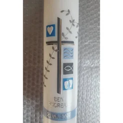 Taufkerze für Jungs, blau