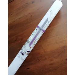 Taufkerze Kommunionkerze Kommunionskerze Kreuz Ranke Fische Kelch Mädchen Jungen - Farbwünsche möglich