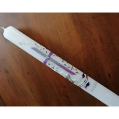 Taufkerze Kommunionkerze Kommunionskerze Kreuz Ranke Fische Kelch Mädchen Jungen - Farbwünsche möglich