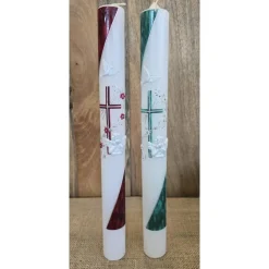 Taufkerze meliert - 40x4 in verschiedenen Farben