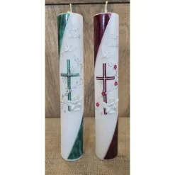 Taufkerze- meliert 30x6 in verschiedenen Farben