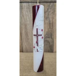 Taufkerze- meliert 30x6 in verschiedenen Farben