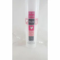 Taufkerze modern für Mädchen