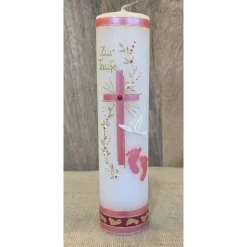 Taufkerze Perlmutt "Gold" - verschiedene Farben -