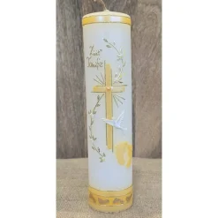 Taufkerze Perlmutt "Gold" - verschiedene Farben -