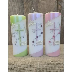 Taufkerze Perlmutt 20x7 in verschiedenen Farben