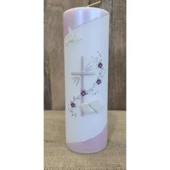 Taufkerze Perlmutt 25x8 in verschiedenen Farben