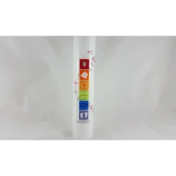Taufkerze Regenbogen, modern, für Mädchen und Jungen, verschiedene Größen